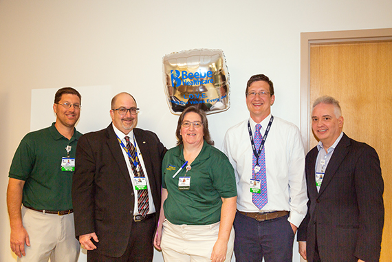 Brenda Hackett-Brown, center, is the recipient of Beebe Healthcare’s April 2019 L.O.V.E. Letter. Also pictured from left to right are Steve Horn, Manager of Rehab Services; Rick Schaffner, Interim CEO; Joseph Skocypec, Director Clinical Operations for Phy Brenda Hackett-Brown, center, is the recipient of Beebe Healthcare’s April 2019 L.O.V.E. Letter. Also pictured from left to right are Steve Horn, Manager of Rehab Services; Rick Schaffner, Interim CEO; Joseph Skocypec, Director Clinical Operations for Phy